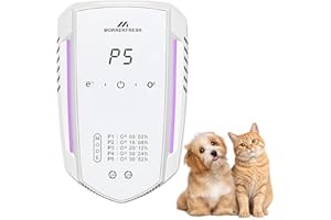 Morrerfresh Ozone Odor Eliminator for Strong Odor 99% Cat Litter Deodorizer Dog Poof Odor Removal Air Ionizers for Home Portable Air Purifier for Pets Toilet Wardrobe Shoe Garage Room Cabinet White