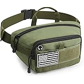 G4Free Tactical Fanny Pack for Men, Fashion Crossbody Bag Waist Packs for Travel Hiking (Green)