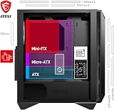 MSI MPG GUNGNIR 110R Mid-Tower Case ARGB 4x120mm Temp Glass USB-C Turbo view 4