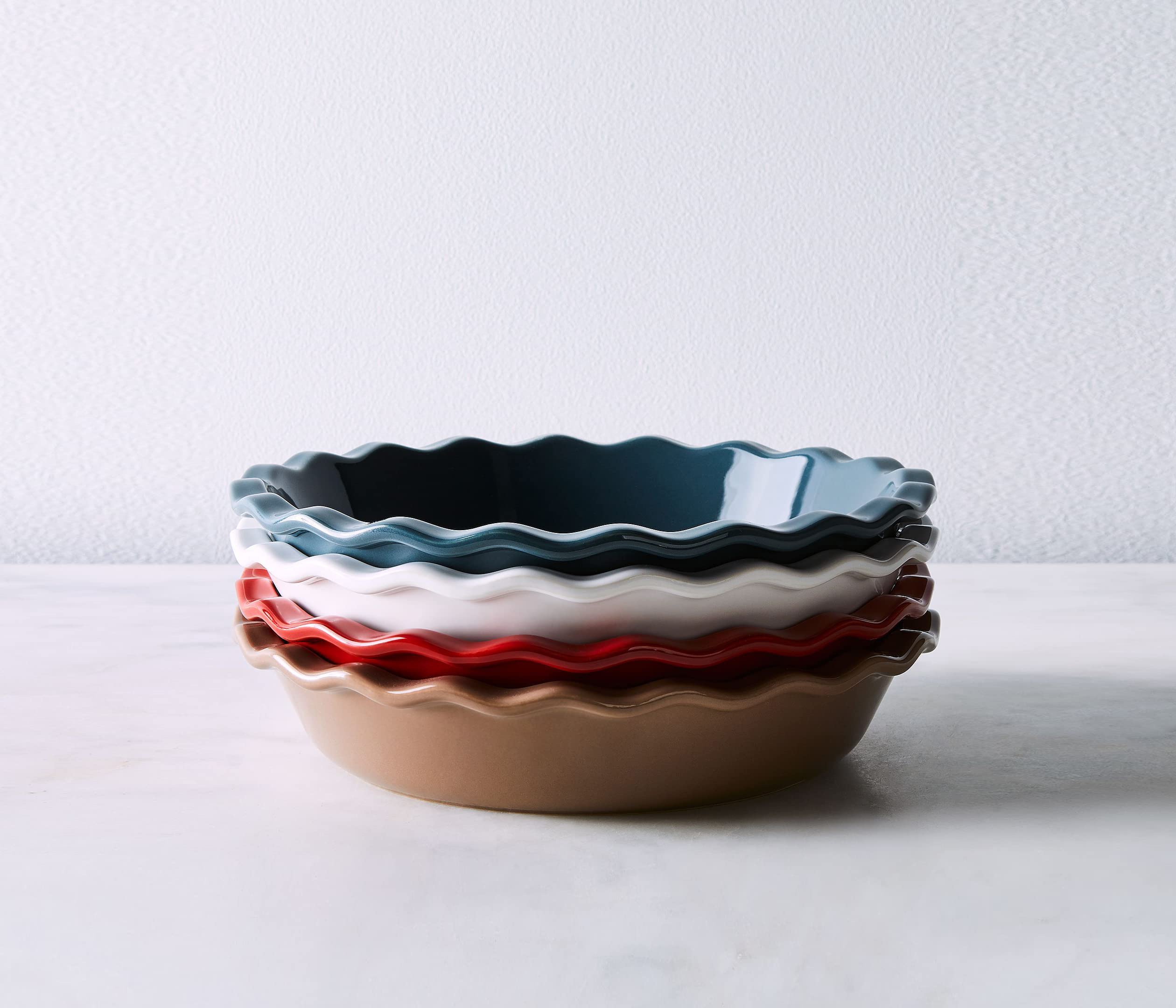 Emile Henry Made In France 9 Inch Pie Dish, White