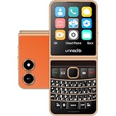 Unnecto Snap, Unlocked Flip Phone, QWERTY, 2025, US Warranty (Orange) | Dual SIM, 4G, LTE, Cloud Phone OS, 1000mAh, 2.51" Display, Bluetooth 5.0, QWERTY Keyboard, Textured Shell, 2MP Camera