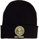 EAGLE CREST U.S. Army Retired Knit Beanie Cap. Black