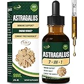 Verdeherb Astragalus Root Extract Herbal Drops for Immune System Support, Immunity Health & Energy Boost Tincture Supplements with Rhodiola Rosea, Echinacea, Elderberry, Reishi, Ginseng. Huang Qi. 2oz