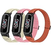TumpCez Elastic Nylon Bands Compatible with Fitbit Luxe Bands for Women Men,Stretchy Adjustable Breathable Comfortable Sports Replacement Straps Wristband for Fitbit Luxe