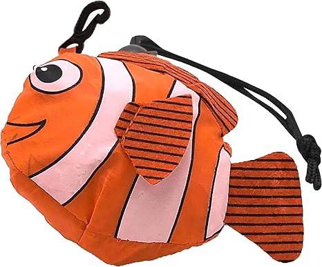 Amazon Co Jp ベーシックスタンダード エコバッグ 折たたみ コンパクト スーパー コンビニ サイズ 携帯 収納 袋 も かわいい さかな オレンジ ホーム キッチン