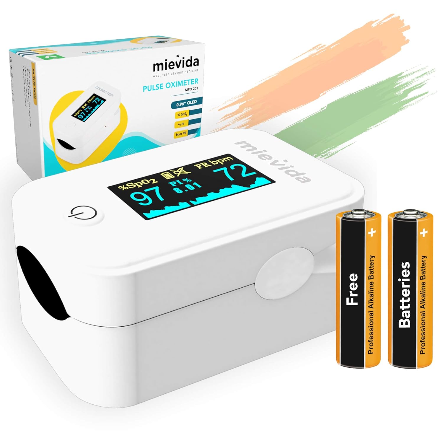 Mievida Finger Tip Pulse Oximeter (FDA & CE Approved) with OLED Display