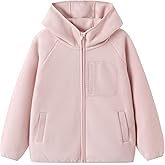 Balabala Girls Winter Jacket Toddler Fleece Jacket Kids Full Zip Hoodie Boys Jacket Warm Cozy Outwear Coat with Pockets