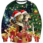 NTSWZYS Unisex Adult Ugly Christmas Sweatshirt 2025 Crewneck 3D Printed Funny Sweatshirts Long Sleeve Holiday Pullover Top