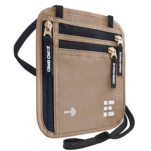 Travel Neck Pouch Mens Travel Bag For Passport And Money Neck