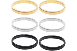 SUMERSHA 6 Pieces Shirt Sleeve Holders Stretchy Metal Armbands Anti-Slip Garters Fixing Long Sleeves for Men Women