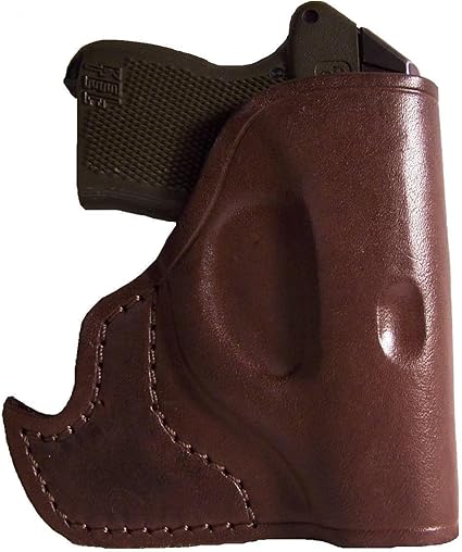 Amazon Com Leather Front Pocket Gun Holster For Ruger Lcp 380 Sports Outdoors