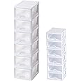 Sterilite 16 Quart Clear Plastic Stacking Storage Drawer Container Box (6 Pack) + 6 Quart Storage Drawer Container Box (6 Pack)