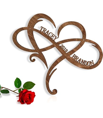Amazon.com: Custom Personalized Wall Hanging Sign with Heart Shape