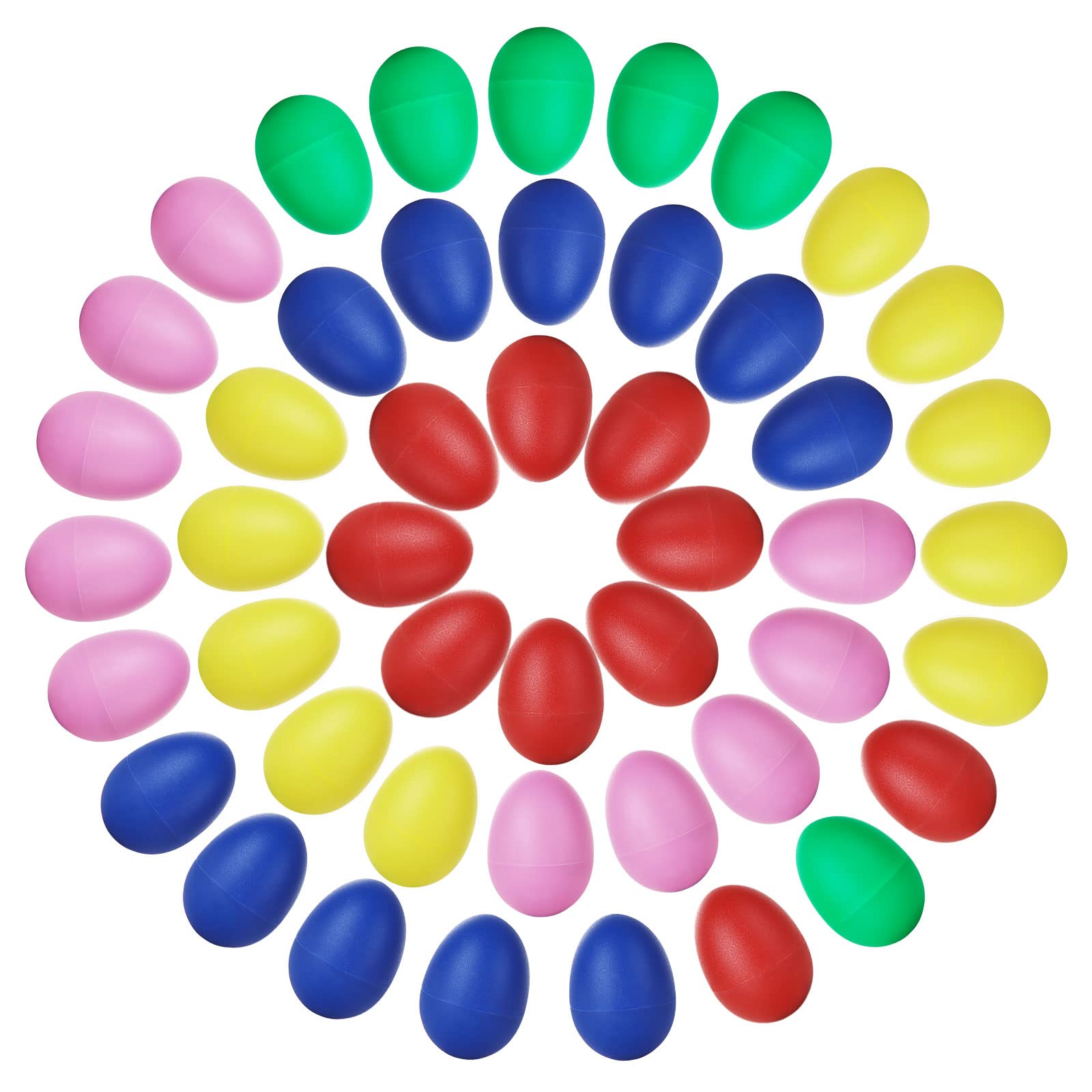 50 Pcs Egg Shakers, Plastic Shaking Eggs, Musical Egg Shaker Set, Egg Shakers Musical Instruments Shakey Eggs for Class