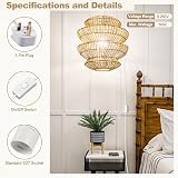 DiCUNO E27 Lampholder Pendant Light Fitting White 4M Cable Ceiling Kit view 3