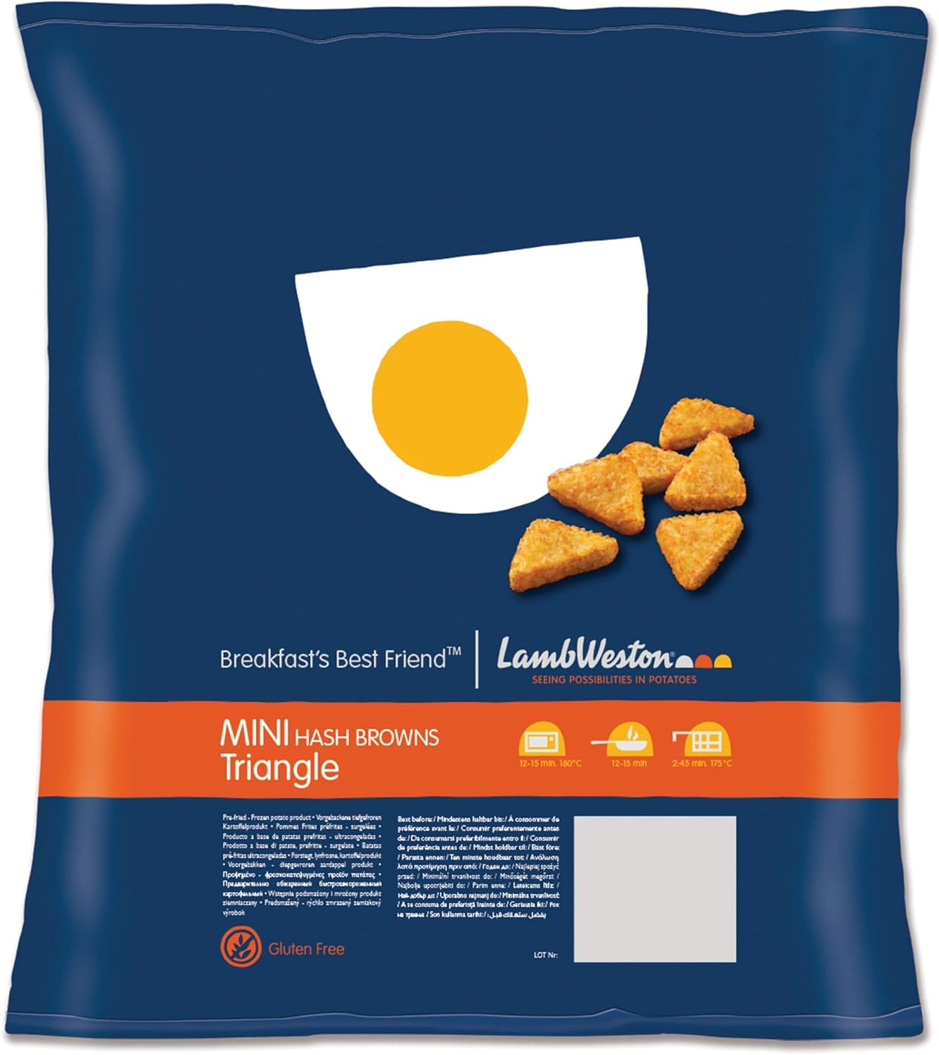 Lamb Weston Frozen Mini Triangle Hash Browns 10x1kg Amazon Co Uk Grocery