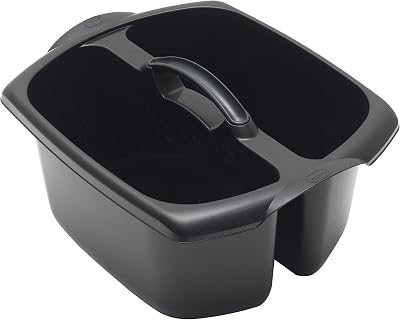 Addis Utility Cleaning Caddy Twin Compartment with Handle Black 32 x 38.5 x 20