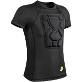 TUOY Youth Kids Football Padded Compression Shirt Rib Chest Protector for Baseball Softball