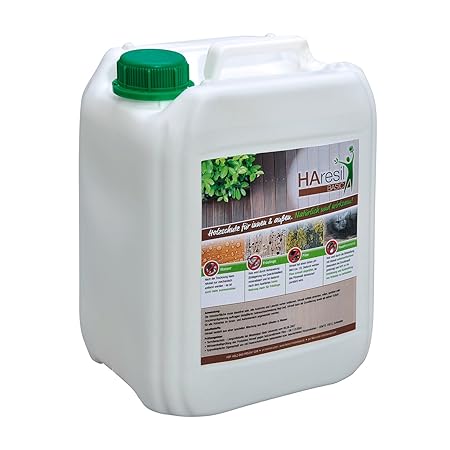 Biologischer Holzschutz HAresil Basic 5l Holzschutzlasur schützt vor Pilze, Holzwurm, Holzwurmfrei, Holzschädlinge, Holzwurmb