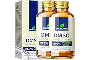 LUVBOATE DMSO 99.9% Pharma Grade, Pure Liquid Dimethyl Sulfoxide 16 fl.oz in Glass Bottle with Dropper, Non-Diluted, Low Odor