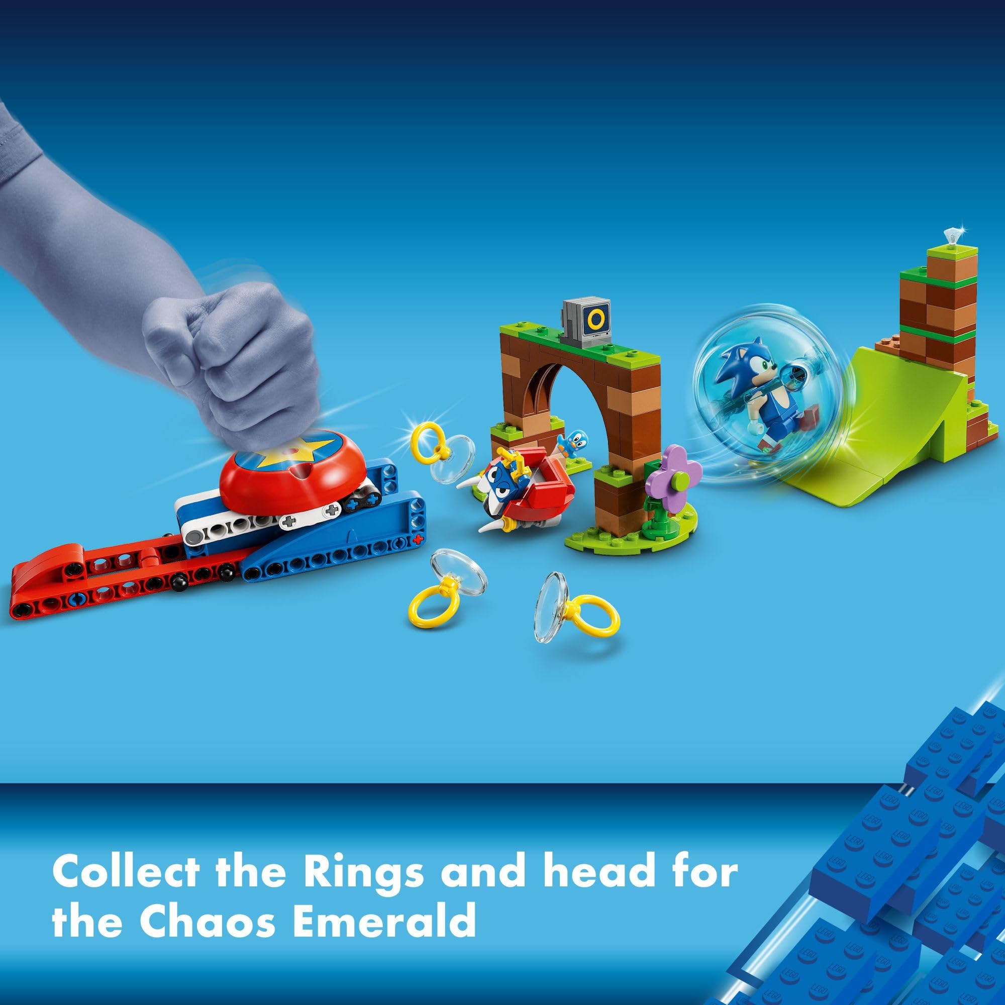 LEGO Sonic the Hedgehog Sonic’s Speed Sphere Challenge 76990 Building Toy Set, Sonic Playset with Speed Sphere Launcher and 3 Sonic Figures, Fun Birthday Gift for Young Fans Ages 6 and Up