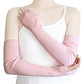 YATANAM Wool Blended Wrist Warmers Warm Fingerless Gloves Knit Soft Arm Warmers Sleeves Typing Mittens for Women