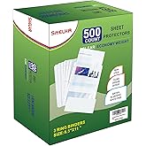 Sheet Protectors 500 Page,Page Protector 8.5" x 11" ，Upgraded Clear Plastic Page Protectors,for 3 Ring Binder, Top Loading Paper Protector with Reinforced Holes,Holds Multiple Sheets，Letter Size