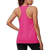 MAGCOMSEN Tank Top for Women Workout Racerback Sleeveless Racer Back Tops Athletic Yoga Running Gym Muscle Pilates Tank