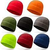 Geyoga 8 Pcs Beanie for Men Fleece Hat Mens Winter Skull Cap Tactical Fleece Skull Beanie for Running Skiing Cycling Sports