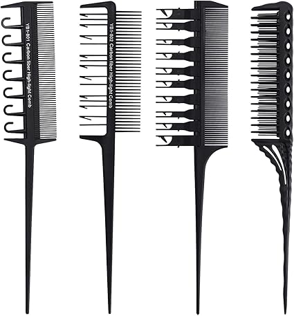 Professional Hair Styling Combs Set Rat Tail Comb Teasing Salon