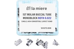 LA MIERE 200/Box 1st Molar Monobloack Bondable Non-Conv Stainless Steel Roth 0.022 Laser Mark Assorted Quadrants(UR UL LL & LR)