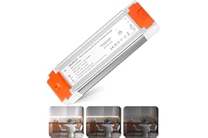 VEURCHY 24V Dimmable LED Driver, 60 Watt Dimmable LED Power Supply AC 120V to DC 24V Compatible with Lutron & Leviton Dimmer Switches, 24 Volt Led Transformer 60W for Strip Lights Smooth Dimming