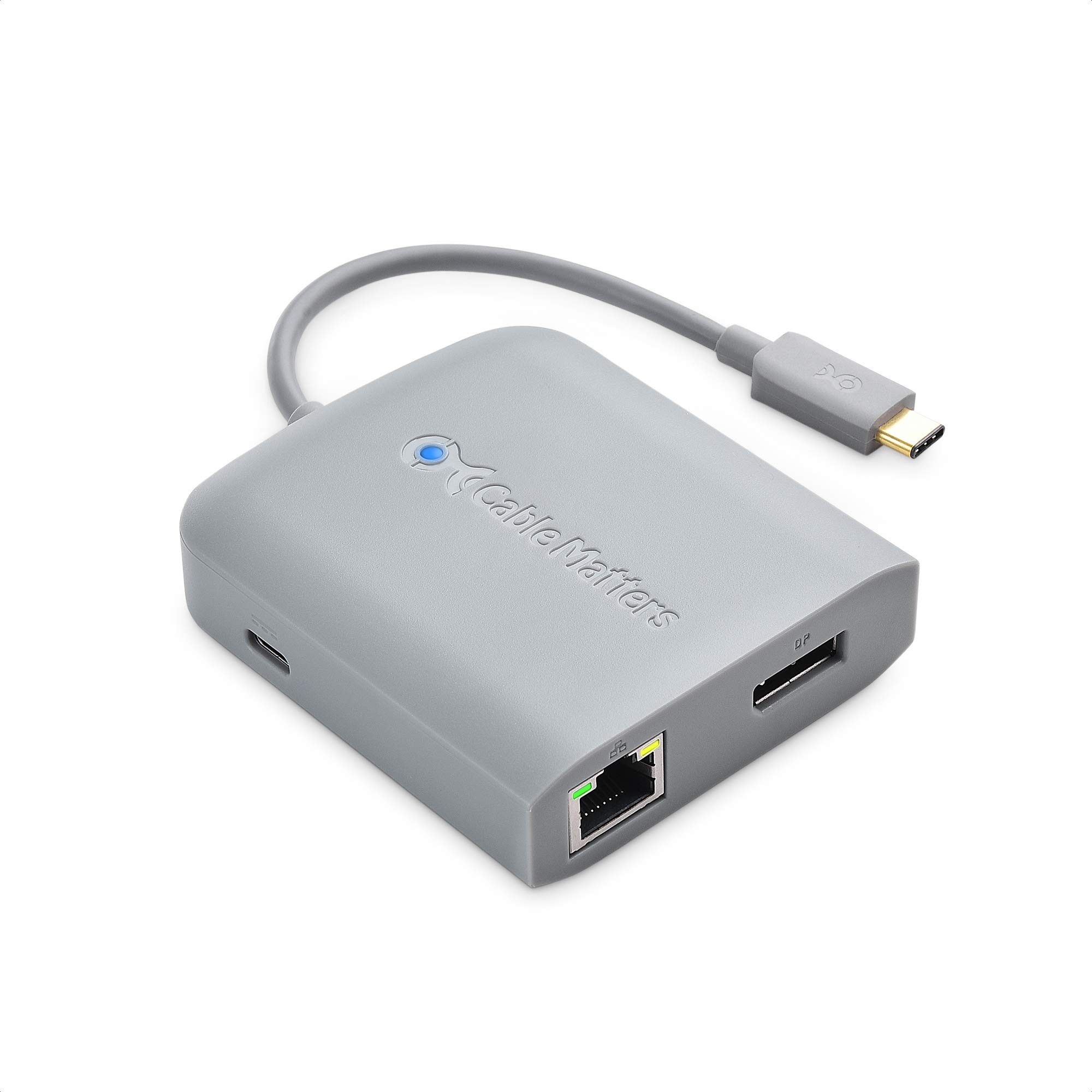 Cable Matters [Works with Chromebook Certified] USB C Hub Multiport Adapter with 4K DisplayPort, 2X USB 2.0, 100Mbps Fast Ethernet, and 60W PD