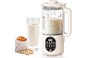 FLELANO 50oz Nut Milk Maker, 10 in 1 Automatic Nut Milk Maker with 20 Blades,Almond Milk Machine,Plant Based Milks Homemade Oat,Chowder,Juice,Soy Milk Machine with Delay Start,Boil Water,Keep Warm& Auto Clean