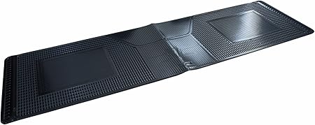 Amazon Tohpo 軽自動車 大型車まで エース マット 立体的防水 後部座席 2 3列目用ロング 45cm 153cm ブラック T 505 フロアマット 車 バイク