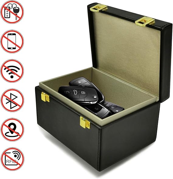 Nefeeko Car Key Signal Blocker Box,Faraday Box,Call & RFID Signal