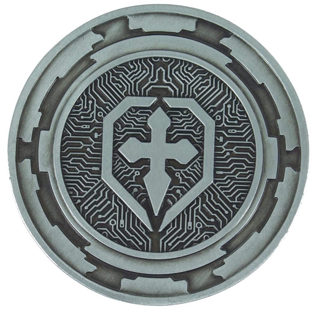 Paladin Roleplaying Scifi D2 Coin - Gunmetal Silver
