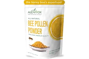 Alovitox Fresh Bee Pollen Powder 16 Oz | 100% Pure, Fresh Natural Raw Bee Pollen | Bee Pollen Supplement Proteins | Vitamins B6, B12, C, A Pollen Bee | Bee Pollen, Gluten Free Polen