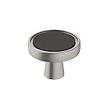 Amerock | Cabinet Knob | Matte Black/Satin Nickel
