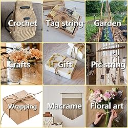 PerkHomy Jute Twine String 3600 Feet Natural Thin