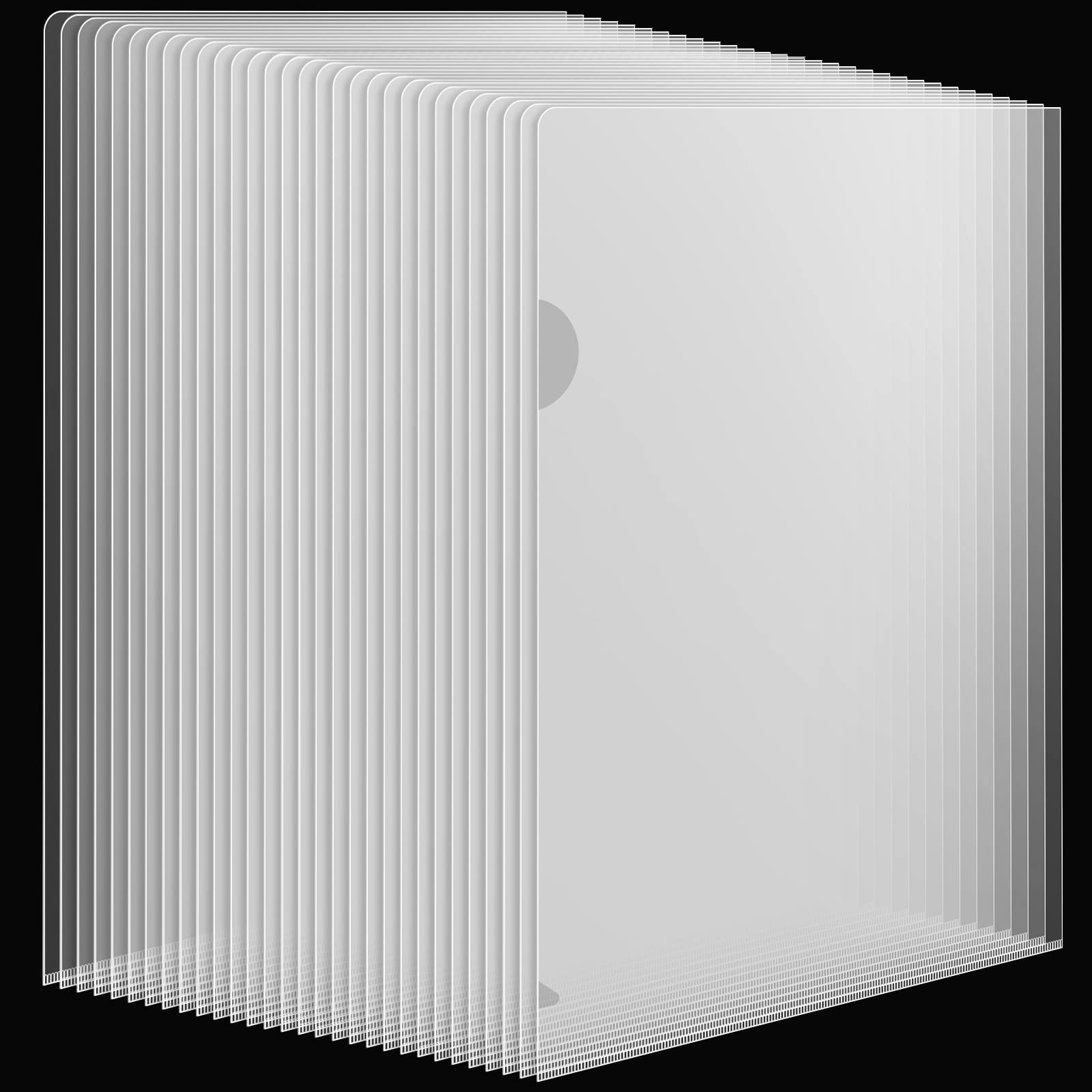 LEOBRO 30Pack A4 Plastic Sleeves Cut Flush for Document, Clear File Folders and Wallets, Page Protector Clear Folder Sleeves for School, Office Paperwork