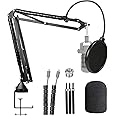 Rode Podmic Stand with Microphone Windscreen and Dual Layered Mic Pop Filter for Rode PodMic Podcasting Microphone by YOUSHARES