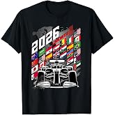 Racing car Calendar 2026 Circuit Schedule Places Men Women T-Shirt