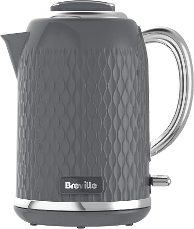 Breville Curve Electric Kettle 1.7 Litre 3KW Grey Chrome VKT227