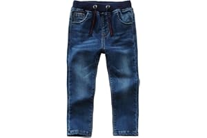 Banibear Boys' Elastic Washed Pull On Straight Jeans, 2T-14 Years