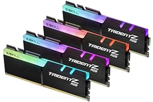 G.Skill F4-3200C16Q-32GTZR Trident Z RGB Series 32 GB (8 GB x 4) DDR4 3200 MHz PC4-25600 CL16 Dual Channel Memory Kit - Black