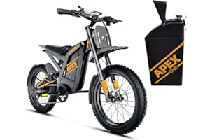 Arkveld Electric-Dirt-Bike for Adults with 2 Battery, Peak-3000W Brushless Motor and 48V 30AH Battery Max 40MPH and 80Miles, Adult Electric-Mountain-E-Bike Motorcycle with Fat Tire, Orange