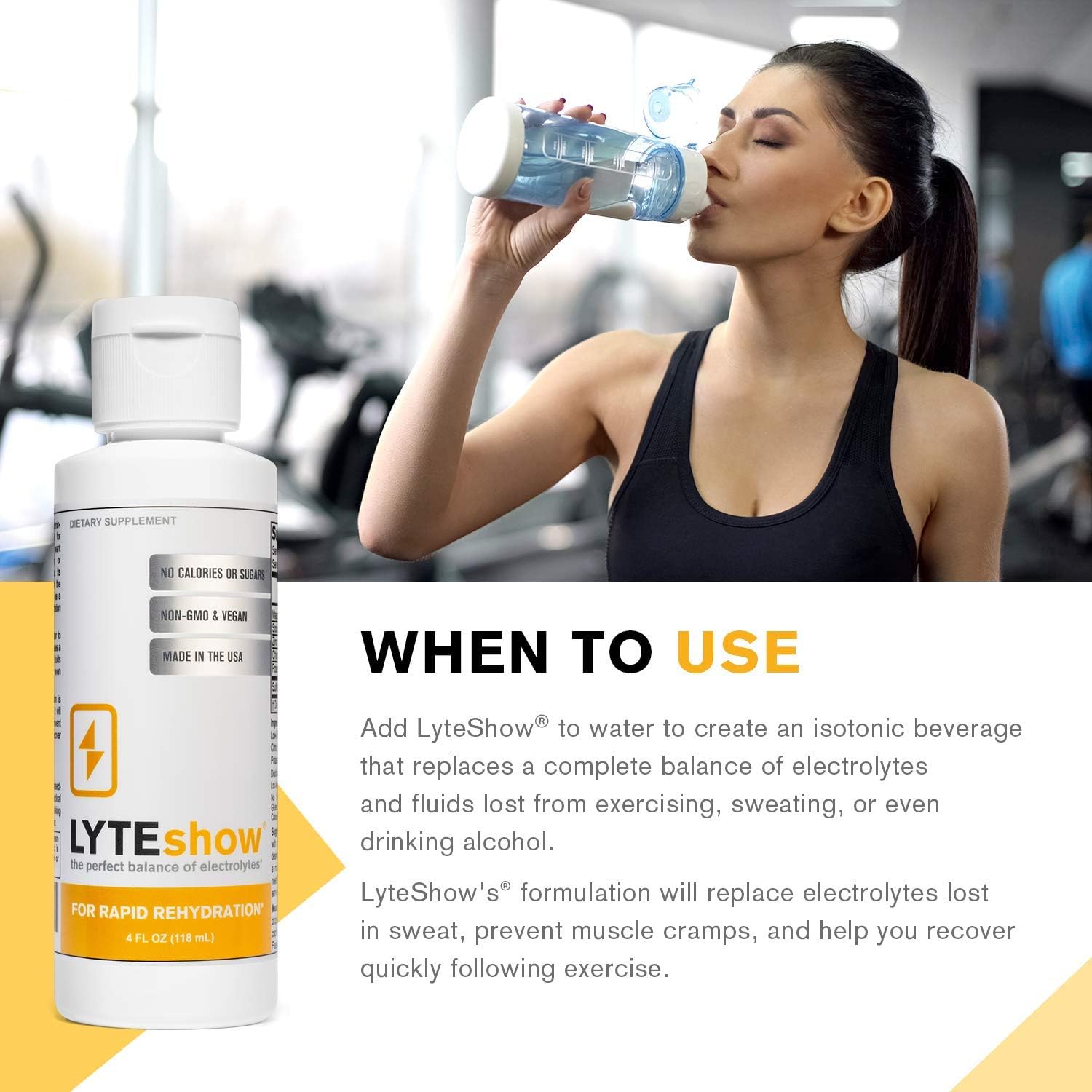 LyteShow Sugar-Free Electrolyte Supplement for Hydration and Immune Support - 40 Servings - Keto Friendly - Zinc and Magnesium for Rapid Rehydration, Workout, Muscle Recovery and Energy - Vegan: Health & Personal Care