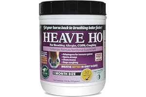 Heave Ho Horse Nutritional Supplement for Breathing Allergies, COPD, Coughing 30 Servings Sugar-Free Apple
