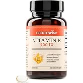 NatureWise Vitamin E 400 IU Softgels (180mg DL-Alpha) - Dairy, Gluten, and Soy Free, Non-GMO Antioxidant Dietary Supplement for Skin, Heart, Eye, and Immune Health Support - 2-Month Supply, 60 Count